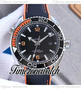 43mm dyk 600 m Miyota 8215 Automatisk herr Titta på svart orange keramik Bezel Stick Markers Nylon Rubber Strap 215.32.44.21.01.001 New Watches TimeZoneWatch E452A1