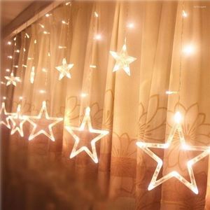 Strings Christmas Fairy Lights 2,5m LED String Star Garland na zasłonie okiennej Dekoracja drzewa Halloween Światło