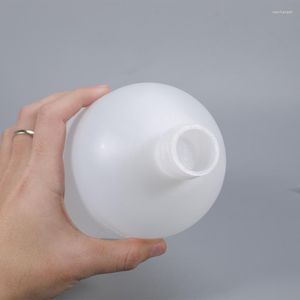 Garrafas de armazenamento 5pcs 100ml 150ml 250ml de garrafa plástica redonda e pós-amiga graduada em garrafa ecológica com tampa HDPE de pescoço estreito recarregável