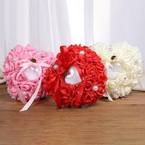 Storage Bottles Ring Cushion Fadeless Anti-breaking Eco-friendly European Style Rings Bearer Holder Pillow For Bride