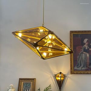 Подвесные лампы постмодернистские стеклянные стеклянные светильники чердака