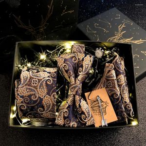 Bow Ties Fashion Tie Men's Wedding Box Graduation Gift Boy's Birthday Set For Men Necktie