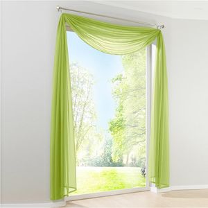 Curtain Multicolor Sheer For Window Living Room Scarf Valance Tulle Voile DIY Curtains Bedroom Waterfall Drape Panels