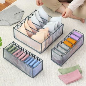 Förvaringslådor Kvinnor Underkläder Box Socks Home Organization Divider Dormitory Drawer Type Garderob Organiser BH