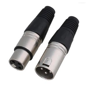 Accessori per l'illuminazione 1 Set Connettore XLR 3P Spina maschio in metallo Microfono Cavo audio MIC Jack femmina