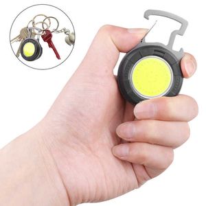 Torches Flashlights Work Light Mini LED Pocket Keychains USB Rechargeable For Outdoor Camping Small Portable Corkscrew L221014