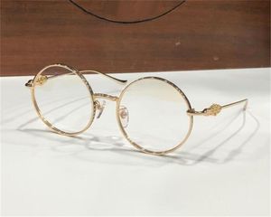 Novo design de moda redonda de metal moldura óptica óculos gorgina-i retro simples e versátil estilo com caixa pode fazer lentes de prescrição