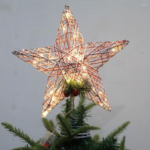Weihnachtsdekorationen Eisen gut farbenfrohe LED Baum Top Stern leuchtende Ornament Lebbare lebhafte Farbe f r den Haushalt