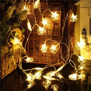 Saiten 1,5 m 10 LED Stern Mond String Licht Eid Mubarak Ramadan Festival Garten Home Party Dekoration Urlaub Lampe