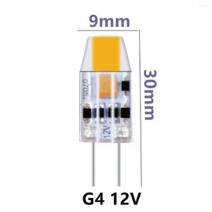 Mini G4 LED COB Lampada 1.2W Lampadina AC DC 12V Luci a candela Sostituire 10W alogeno per faretto lampadario