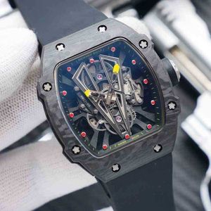 Luxury Mens Mechanics Watches Wristwatch Carbon Fiber Bull Full Automatic Mechanical Atmosphere Business Mens Watch