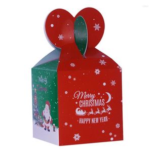クリスマスデコレーション10 PCSクッキーギフトボックスドーナツカップケーキキャンディートリートボックスパッケージパーティー用お気に入り40Ja