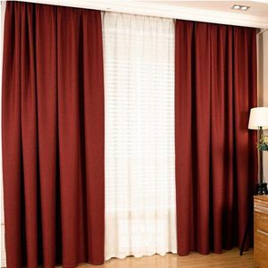 Cortinas cortinas cortinas de algodão alto tecido de sombreamento el engenharia grossa de linho de linho isolamento térmico do estilo da faculdade