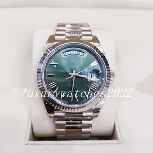 NF Maker Watch for Man Green Roman Dial 36 мм/41 мм розового золота из нержавеющей стали 904L Автоматическое механическое сапфировое модное мужское деловые часы.