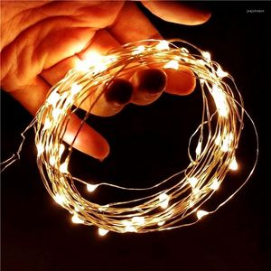 Stringhe 1M 2M 5M 10M Fata Luce LED Filo di rame Luci della stringa Ghirlanda esterna Anno Noel Navidad Natale Giardino Decorazione natalizia