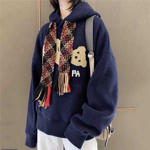 Pa designer hoodie mens sweatshirt plam Bear Embroidery hooded Sweater Loose Oversize Pullover coat men women hoodies