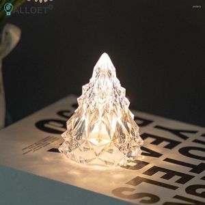 テーブルランプLED CRYSTAL DESK LAMPコーン型ロマンチックなダイヤモンド雰囲気の夜間光光ウェディングクリスマスカフェホームデコレーション