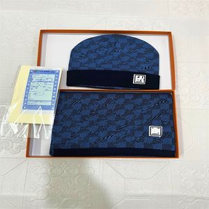 Fashion Spring Hat Scarf Set For Beanies Men Women Winter 2 Piece Design Caps Shawl Designer Hats Scarves Wool Beanie Wrap Scarfs