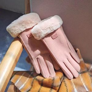 ファッションの女性の手袋秋の冬のかわいい毛皮のような暖かいミッツフルフィンガーミトンアウトドアスポーツ女性グローブスクリーン