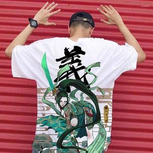 Roupas étnicas streetwear asiático japonês top on-line loja chinesa harajuku kimono camiseta samurai roupas ff2829