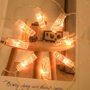 Strings LED Po Clip String Lights Battery Operated Fairy Lighting Lamp Curtain Garden Tree Home Festival Party Decor