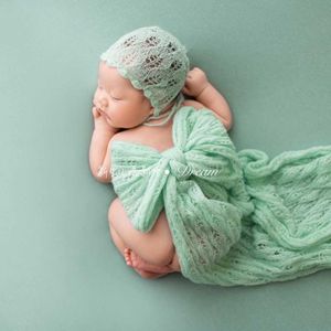 Dopklänningar Nyfödda Mohair Wrap Photography Props Handstickande härligt mönsterfilt för Baby Photo Prop T221014
