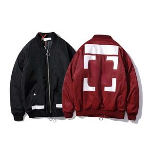 Off Jacket Designer Coat 22SS Men's Winter Print Arrow Air Force Jackets Cotton Commers blixtlås Cardigan långärmad topp