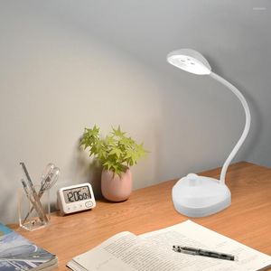 Tafellampen bescherming Student Ooglicht voor studie LED LED Desk Lamp Batterij Mini Top Lantern Cute Flexo Book Office Smart