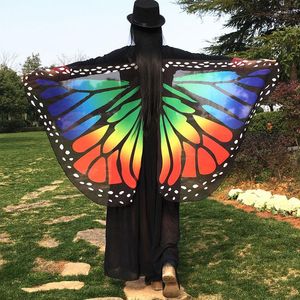 Scarves 2022 Brand Colorful Soft Fabric Butterfly Wings Fairy Ladies Nymph Pixie Costume Accessory Fashion Gifts