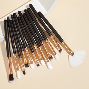 Makeup Brushes Set 12st Eyeshadow Brush Privat Label Syntetiskt hår concealer Eyeliner Eye Shadow Lip Cosmetics Vegan Tool Kit