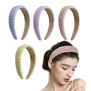 Koreli Bahar Macaron Renkli Saç Bantları Köpük Sünger Geniş Kenar Saç Çember Kızlar Saç Bantları Kadınlar Head Band