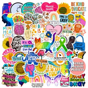 Mental Health Stickers 50PCS Awareness Vinyl Decal Gift Sticker for Adults Therapist C51-506