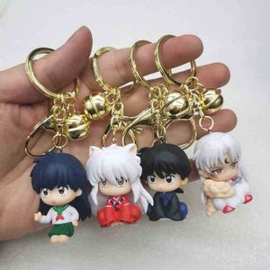 Chaveiros 4 Q versão Mini Inuyasha chaveiro pingente sino anel pequeno presente