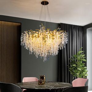 Chandeliers Modern Crystal Chandelier Luxury Art Lamp Living Room French Romantic Wedding Villa Decoration Lighting