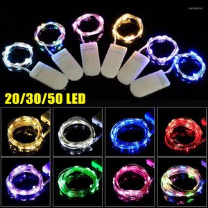 Dizeler 50 LED String Lights Pil Çalışan Bakır Tel Garland Peri Noel Açık Bahçe Partisi Yatak Odası Dekorasyonu