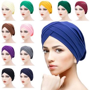 Beanies Beanie/Skull Caps Pure Color Milk Silk All-Match Nationalitetsfunktion Cap pann Cross Tam-O'-Shanter Turban Wholesale Stain