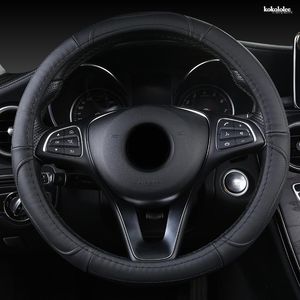 Steering Wheel Covers KOKOLOLEE Leather Car Cover For LADA Granta Kalina Vesta Niva Xray Priora