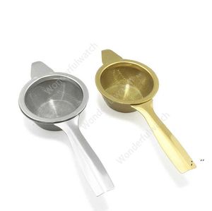 Stainless Steel Tea Strainer Filter Fine Mesh Infuser Coffee Cocktail Food Reusable Gold Silver Color 100pcs DAW502