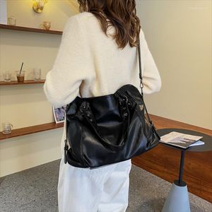 Evening Bags Classy Soft Leather Large Women's 2022 High Capacity Shoulder Bag Fashion Female Commuter Big Shopper Tote Handbag