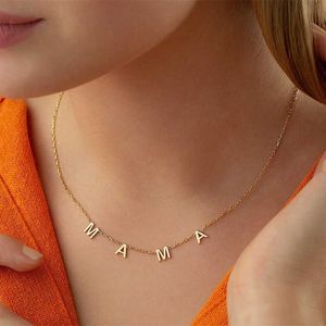 Pendant Necklaces Big Letter Necklaces For Women Letters Jewelry Stainless Steel Capital Initials Mom Necklaces Mothers Day Gifts L221011