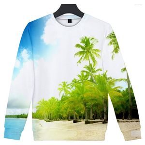 Men's Hoodies Beach Men/Women Capless Sweatshirt Hooded Mens Ocean Sky Beautiful Seaside View Hoody 3D Autumn Winter Males Coats