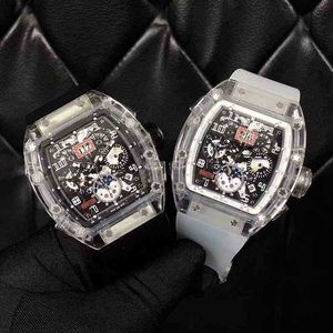 Luxury mens Mechanics Watches Wristwatch Business Leisure Rm011 Fully Automatic Mechanical Crystal Case Tape Trend Mens 791S