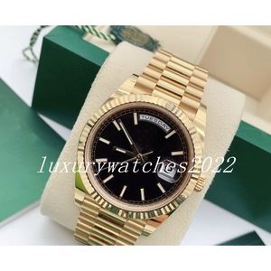 Design Watch Black Dial Black Dial Quality Quality 41mm Motive Core Mechanical Gold Aço inoxidável Strap inovador Sapphire Glass Mens Wristwatch Presente