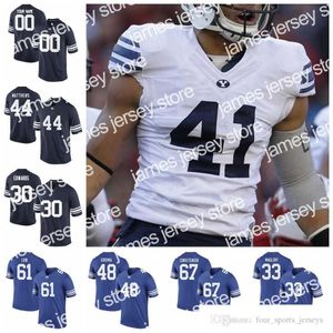American College Football Wear NCAA BYU Cougars College Football Maglie 9 Jim McMahon Jersey 32 Dennis Pitta Emmanuel Esukpa Dax Milne Baylor Romney Maglie personalizzate
