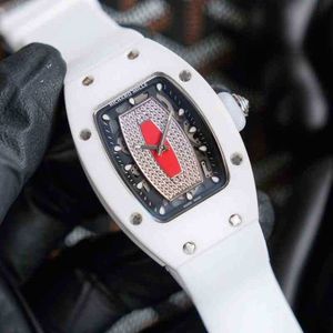 Luksusowe mechaniki męskie zegarek mechaniczny damski Full Diamond Square Trend Ful-Automatyczne sportowe wodoodporne białe guma ceramiczna be