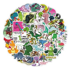 50PCS Adesivi Dinosauro Adesivo Impermeabile Simpatico Cartone Animato per Bambini per Ricompense per l'insegnamento dei Bagagli di Cancelleria W-1245