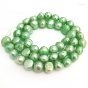 CHOKER 16 дюймов 8-9 мм светло-зеленый натуральный Barqoue Nugget Pearl Liek Strand для ожерелья