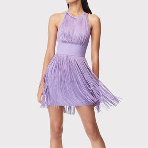 Tassel Women Lady Sexy Halter Dresses World Cafore Cheerleader Club Night Club Rembrate Cocktail Party ضمادة Derss Prom MST0118