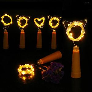 Strings LED Wine Bottle Lights With Cork 2m Fairy Mini String for Garland Christmas Liquor Crafts Party Wedding Decorator