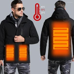 Herrjackor kvinnor vinter intelligent värmejacka USB laddning uppvärmd kappa utomhus fleece kvinnlig vindtät klättringskläder